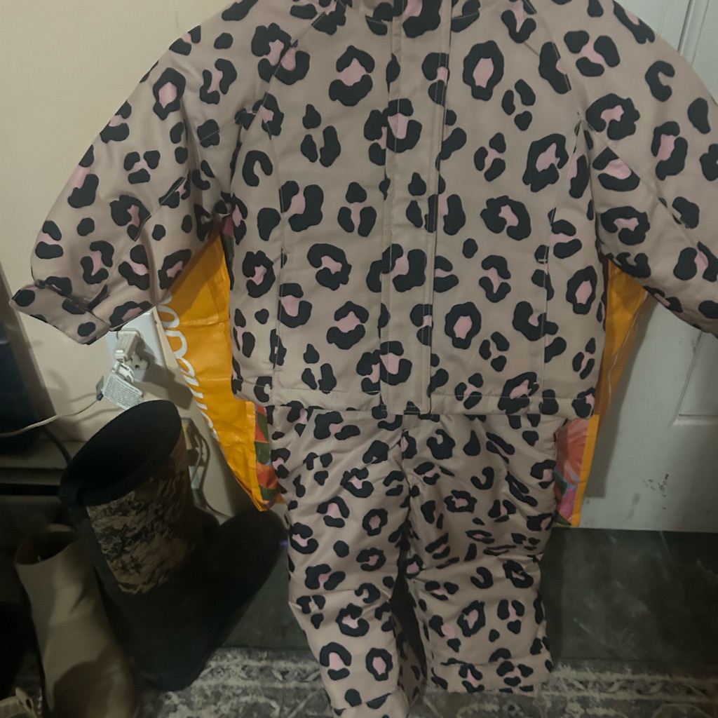 The Children's Place Pink And Black Leopard Print Set